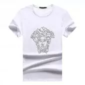 new t-shirt versace collection crystal medusa head white